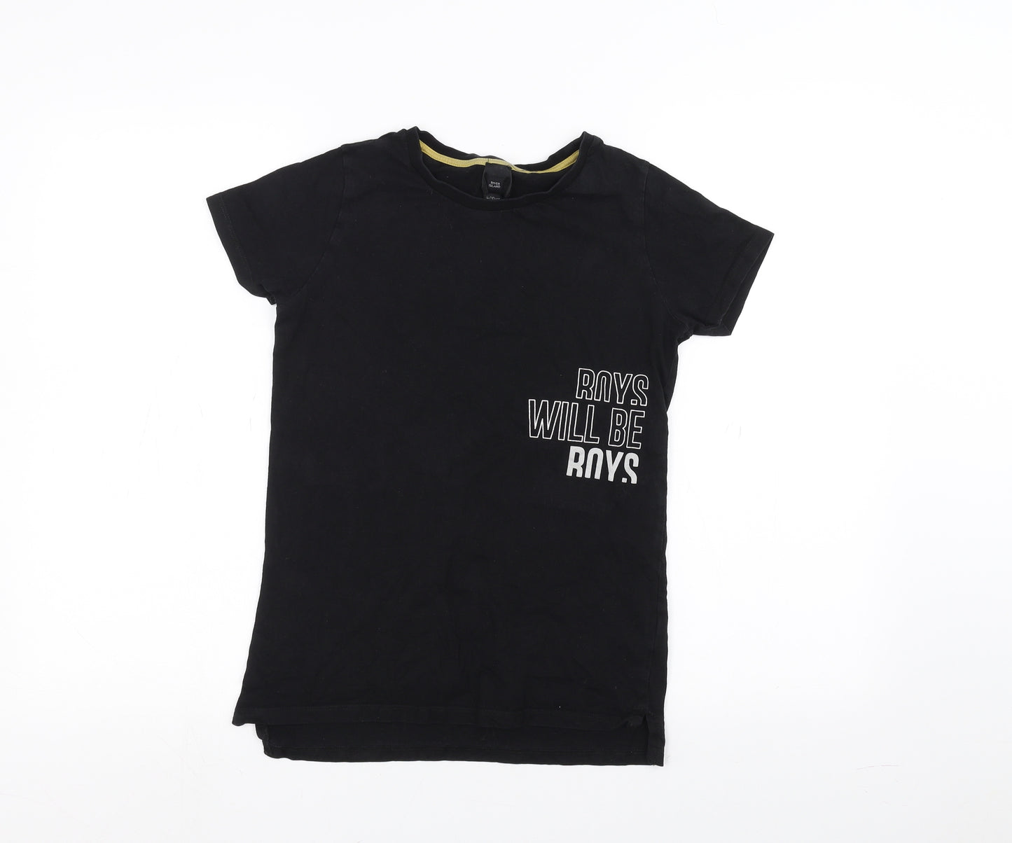 River Island Boys Black   Basic T-Shirt Size 9-10 Years