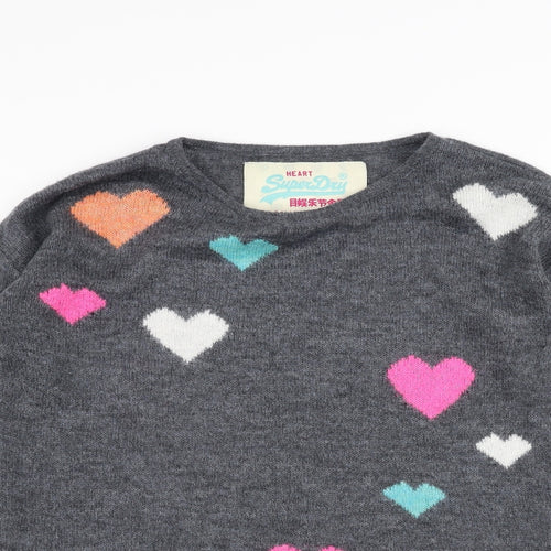 Superdry Womens Grey   Pullover Jumper Size M