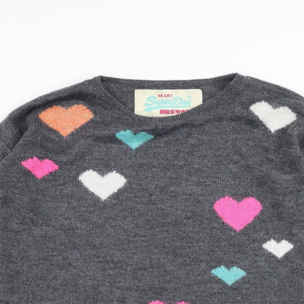 Superdry Womens Grey   Pullover Jumper Size M