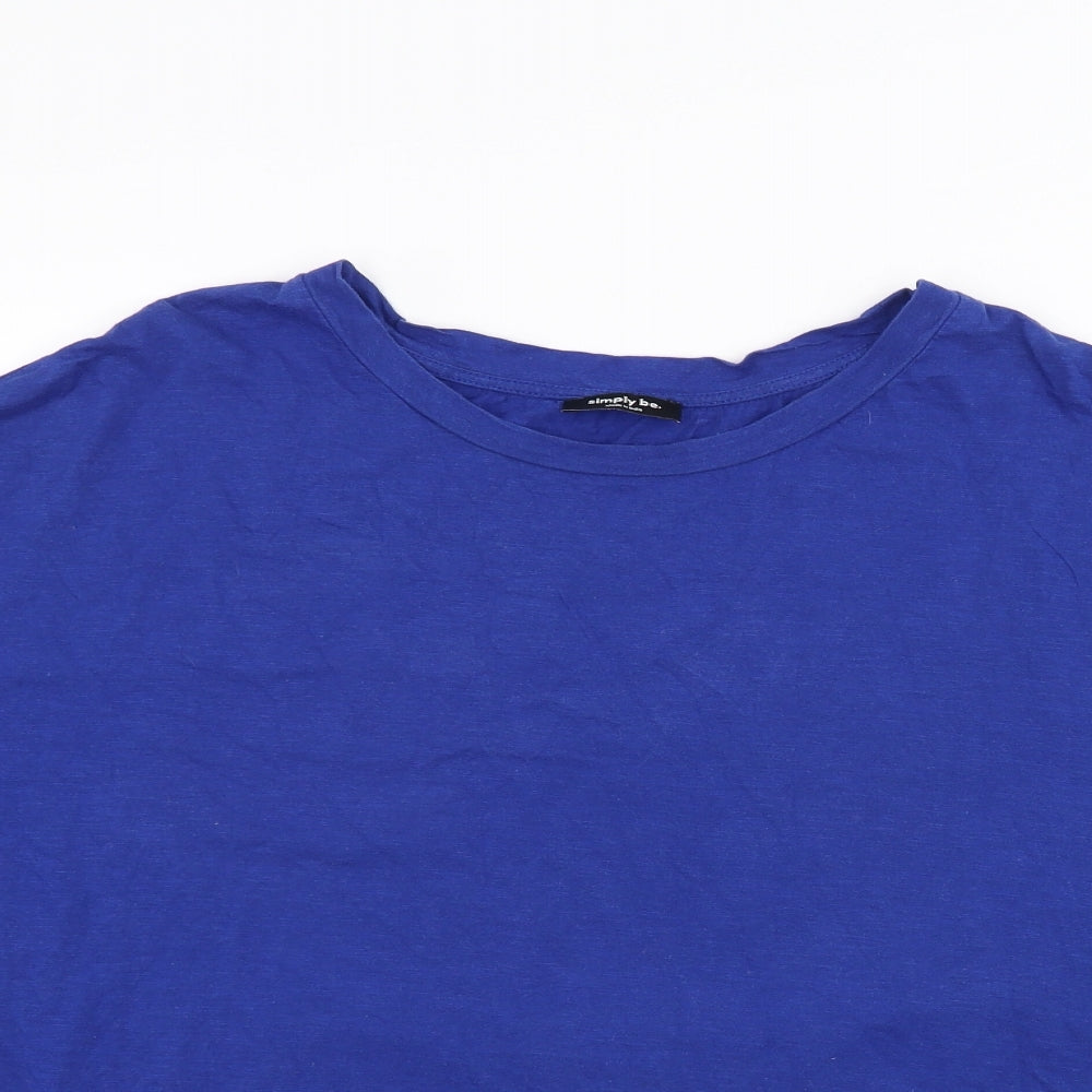 Simply Be Womens Blue   Basic T-Shirt Size 18