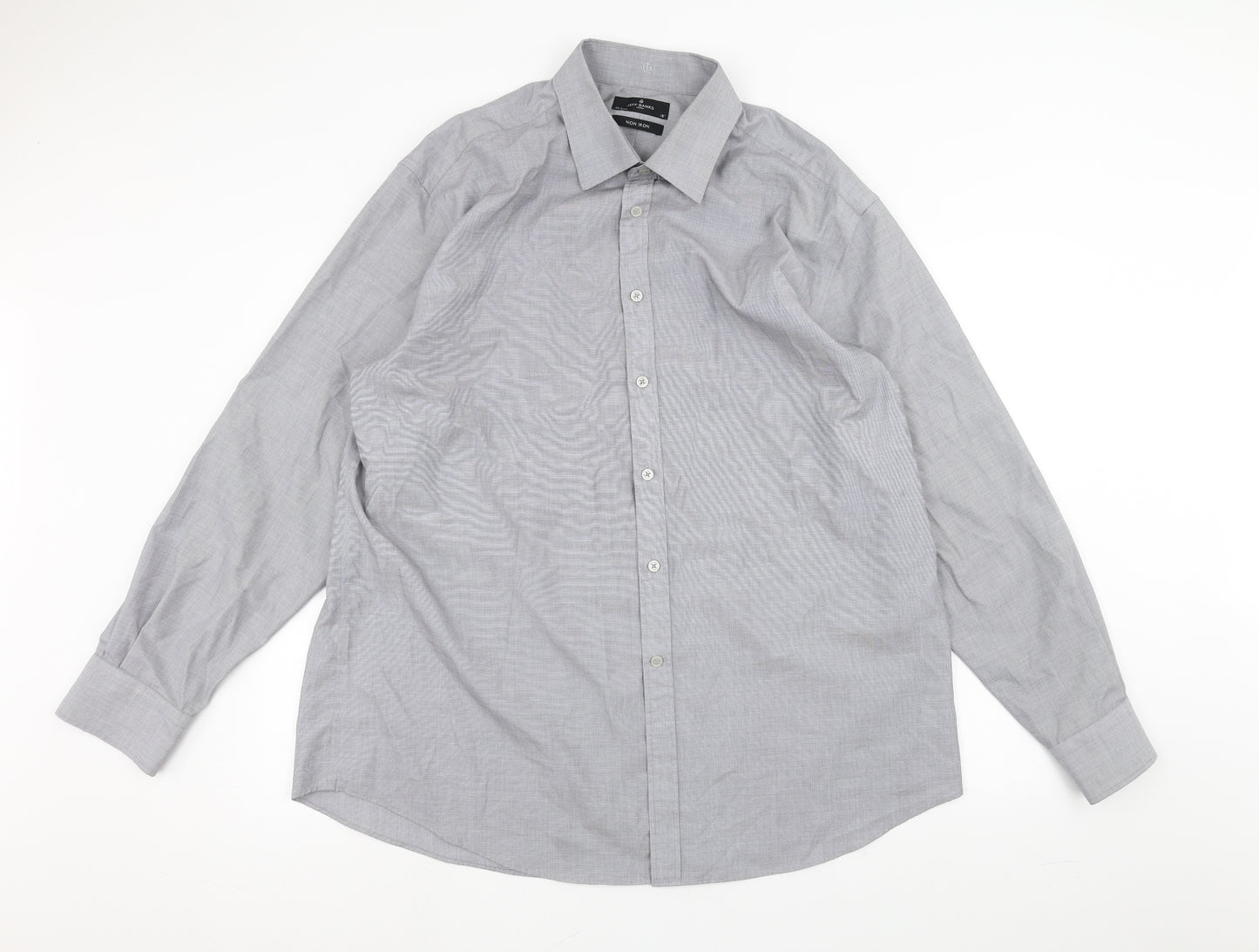 Jeff Banks Mens Grey    Dress Shirt Size 18