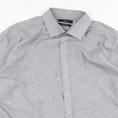 Jeff Banks Mens Grey    Dress Shirt Size 18