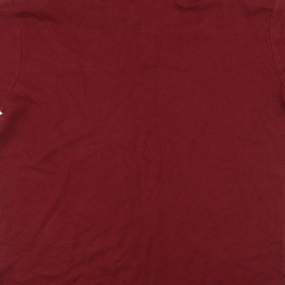 Peacocks Mens Red    Polo Size M