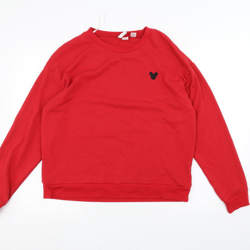H&M Womens Red   Pullover Jumper Size L