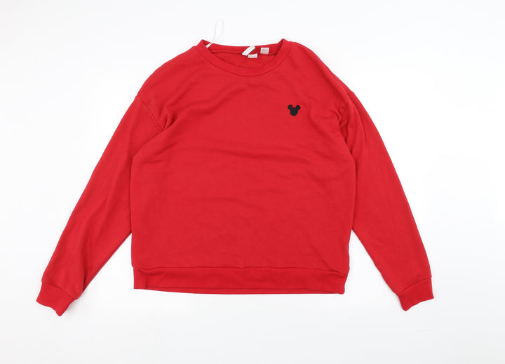 H&M Womens Red   Pullover Jumper Size L