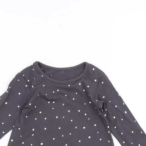 George Baby Black Polka Dot  Basic T-Shirt Size 9-12 Months
