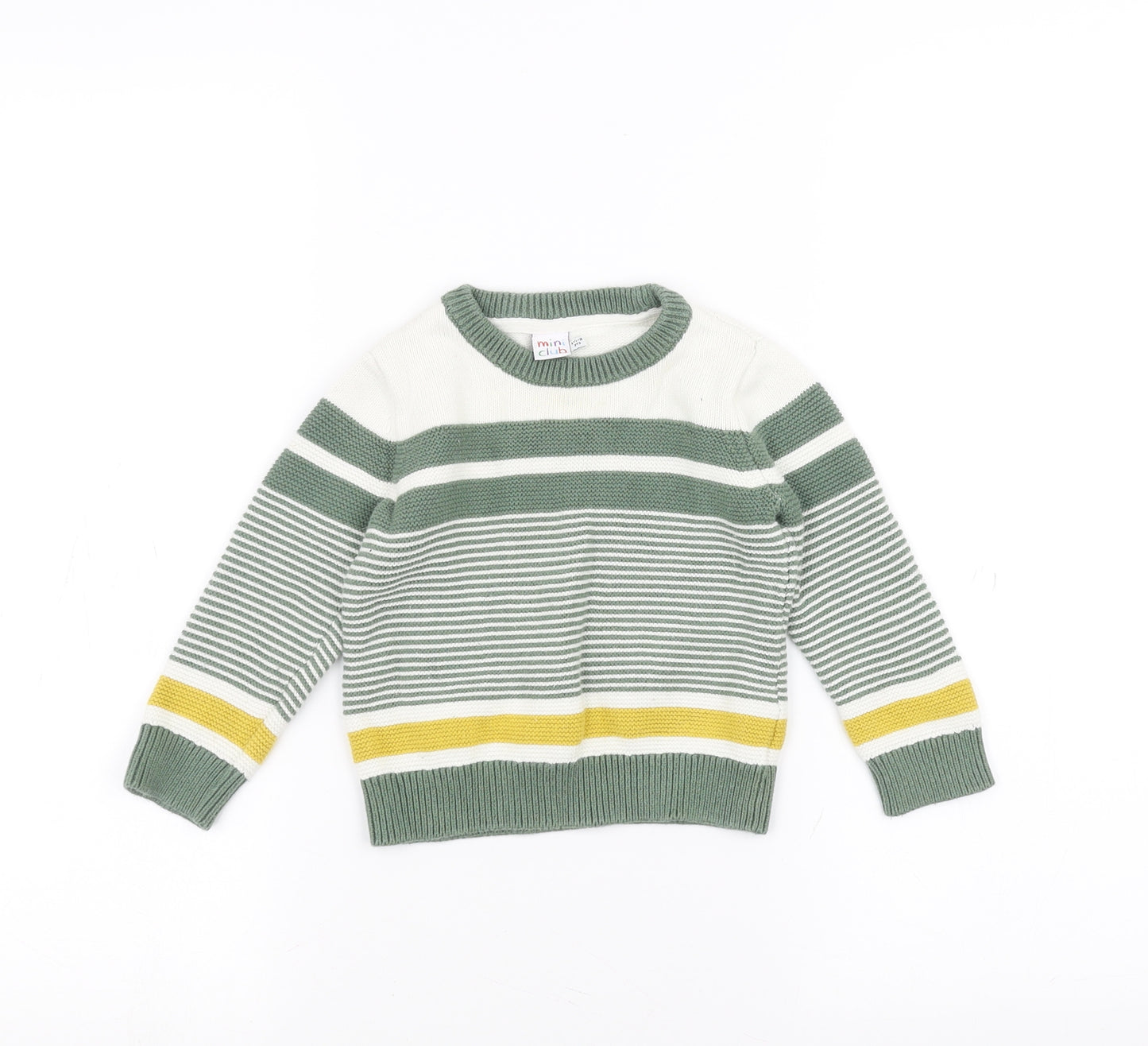 Mini Club Baby White Striped  Pullover Jumper Size 18-24 Months