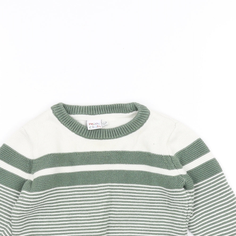 Mini Club Baby White Striped  Pullover Jumper Size 18-24 Months