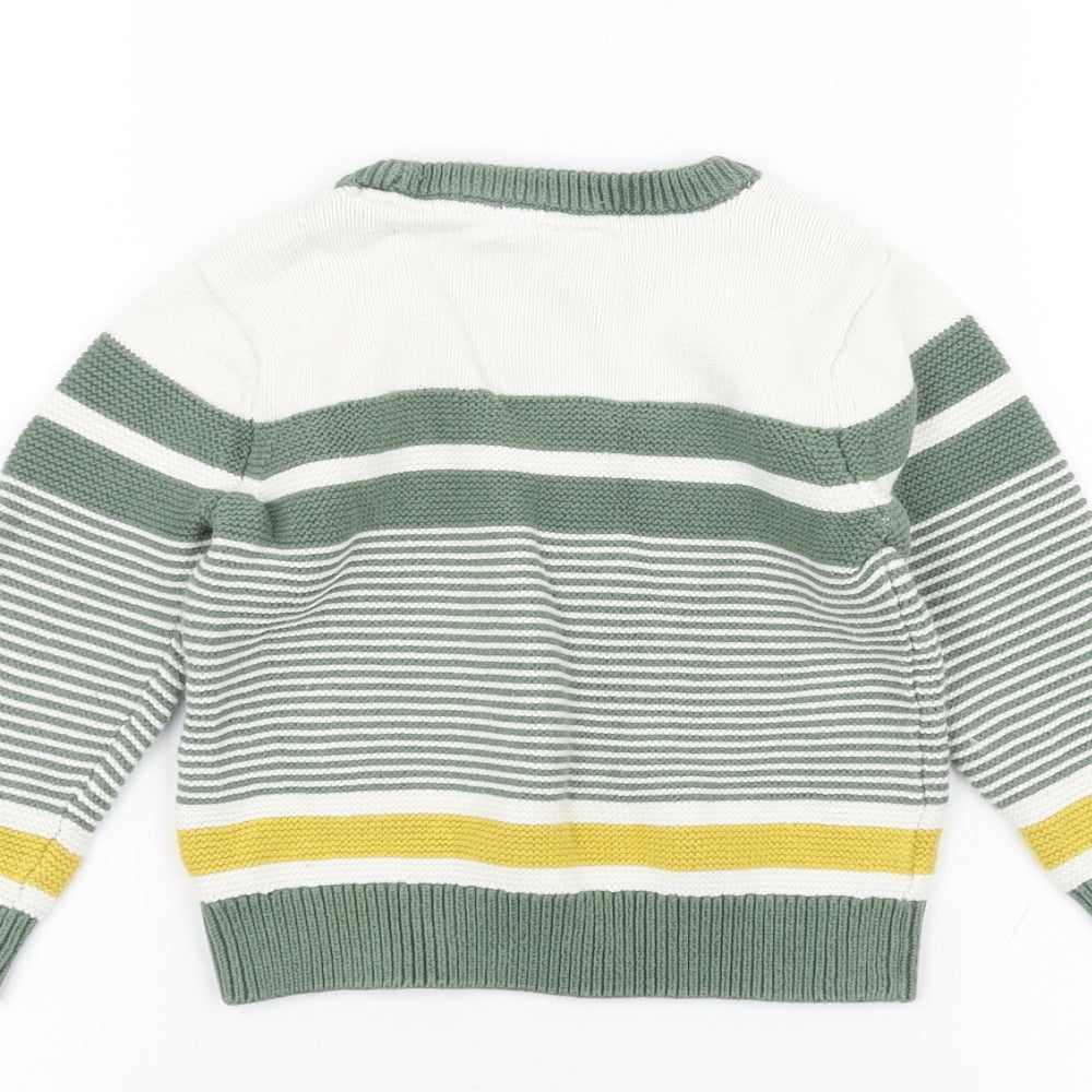 Mini Club Baby White Striped  Pullover Jumper Size 18-24 Months