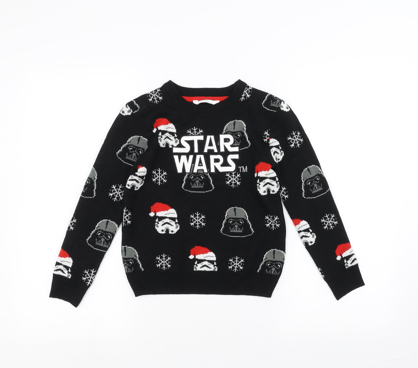 Marks and Spencer Boys Black   Pullover Jumper Size 6-7 Years  - Star wars