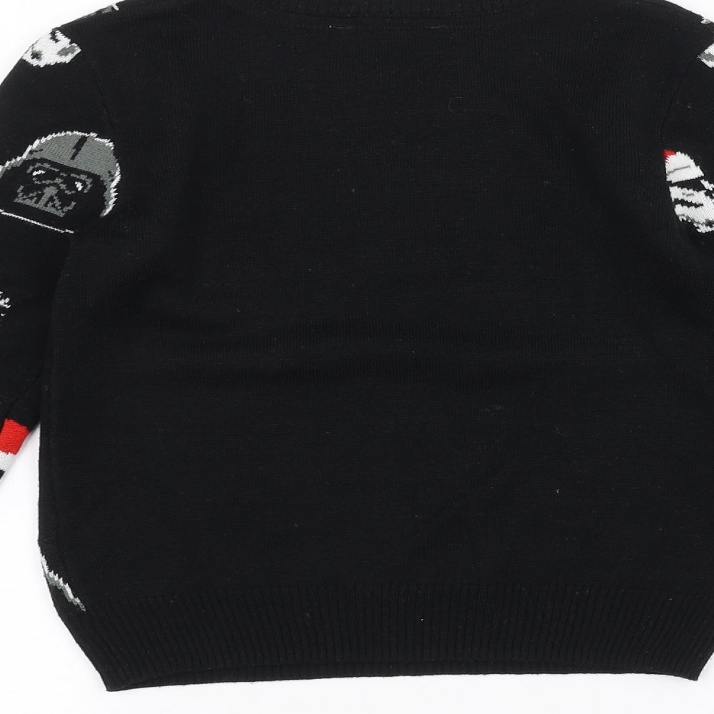 Marks and Spencer Boys Black   Pullover Jumper Size 6-7 Years  - Star wars