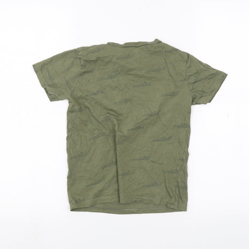 H&M Boys Green   Basic T-Shirt Size 6-7 Years