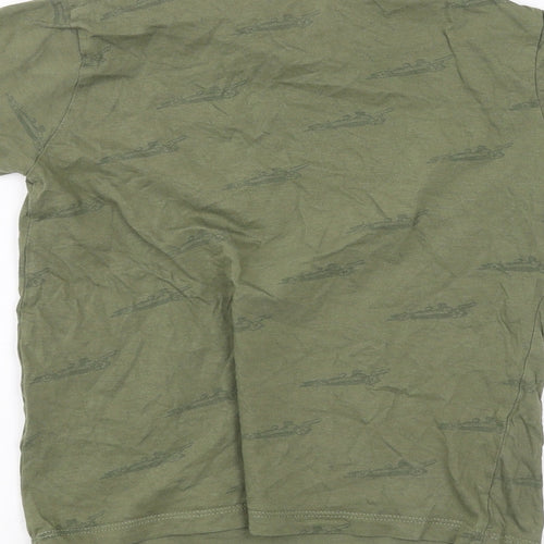 H&M Boys Green   Basic T-Shirt Size 6-7 Years