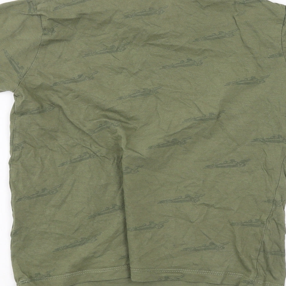 H&M Boys Green   Basic T-Shirt Size 6-7 Years