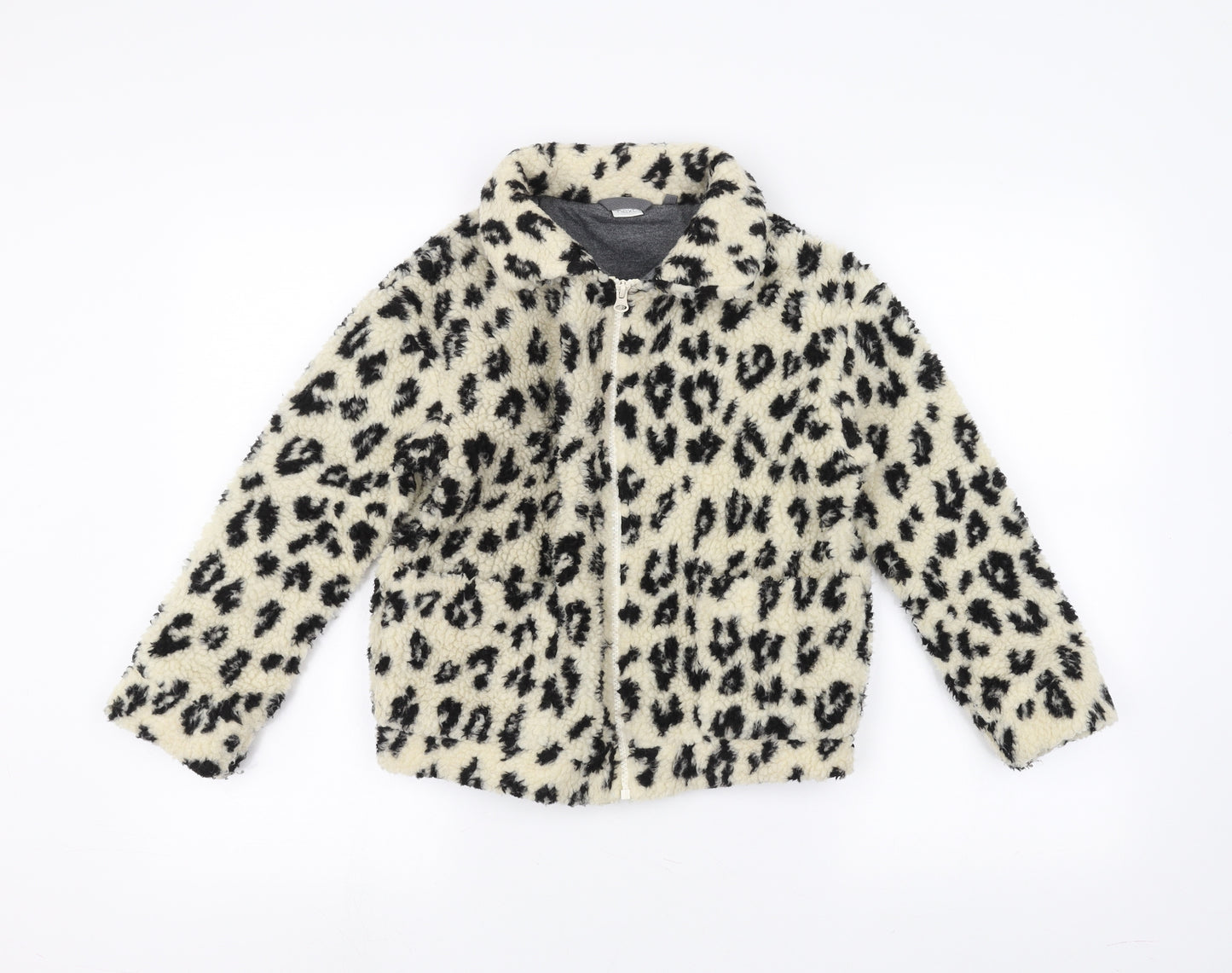 NEXT Girls White Animal Print  Jacket  Size 9 Years