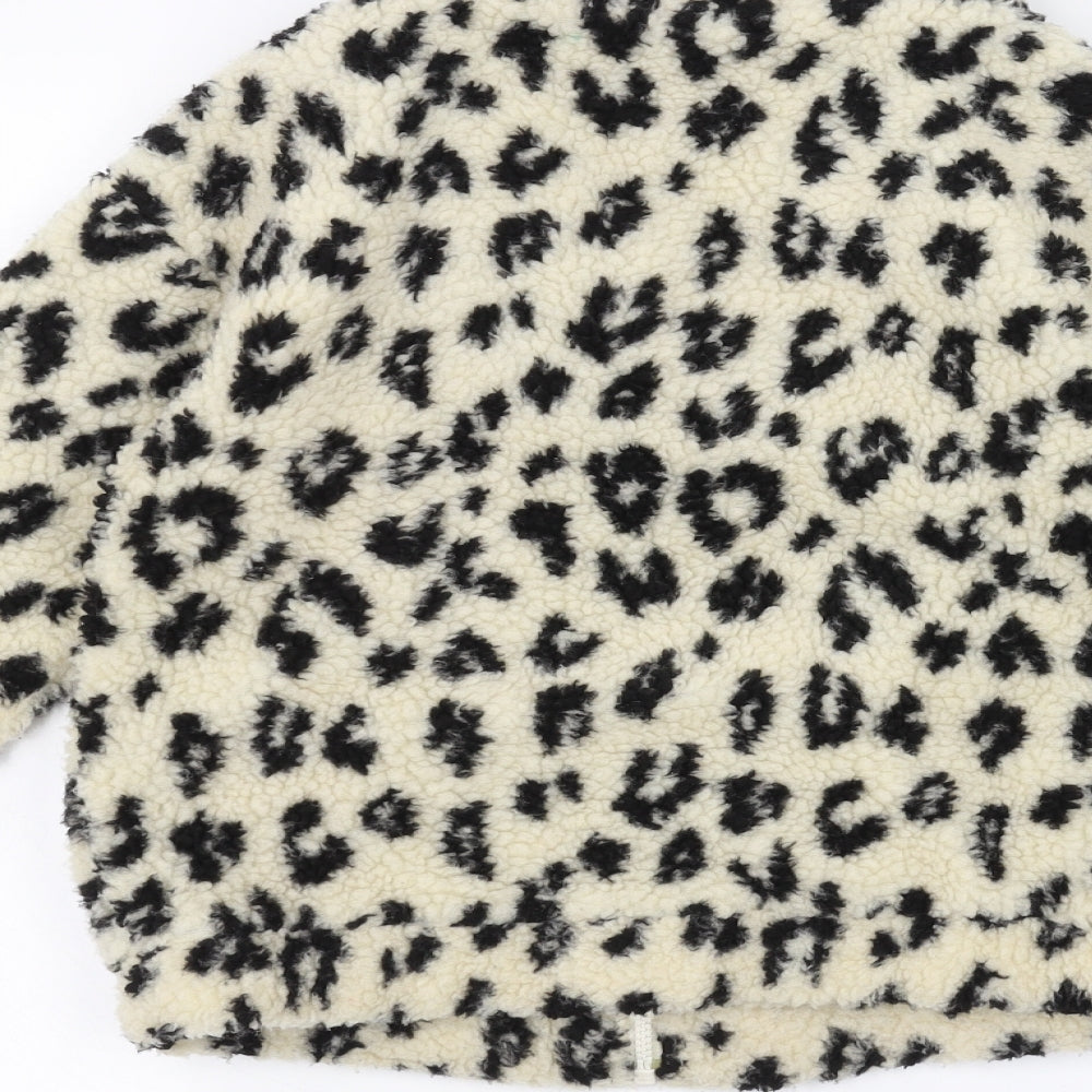 NEXT Girls White Animal Print  Jacket  Size 9 Years