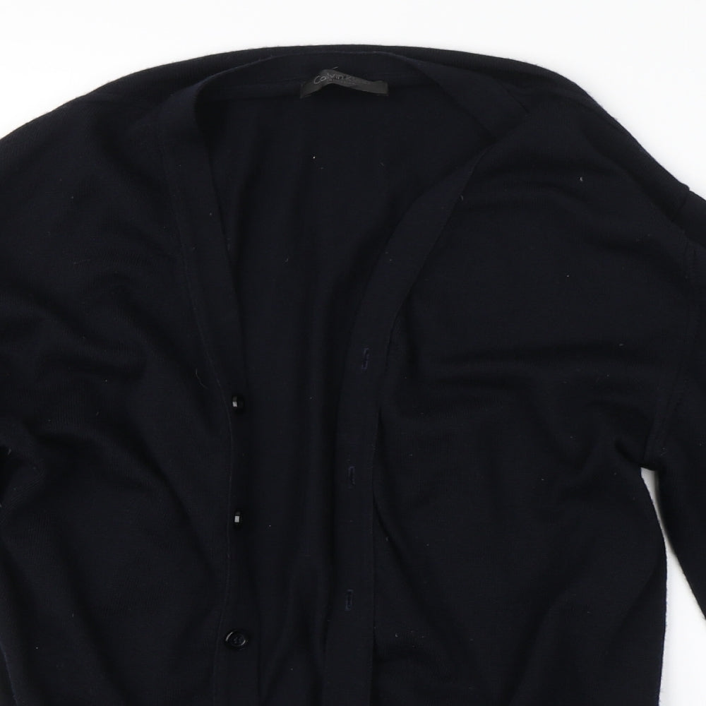 Calvin Klein Mens Blue   Cardigan Jumper Size M