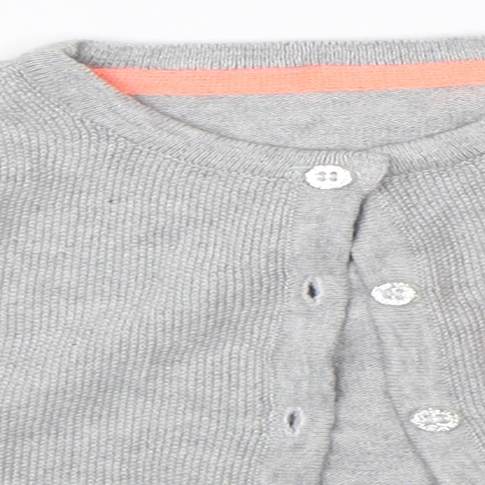 Nutmeg Girls Grey   Cape Jumper Size 9-12 Months