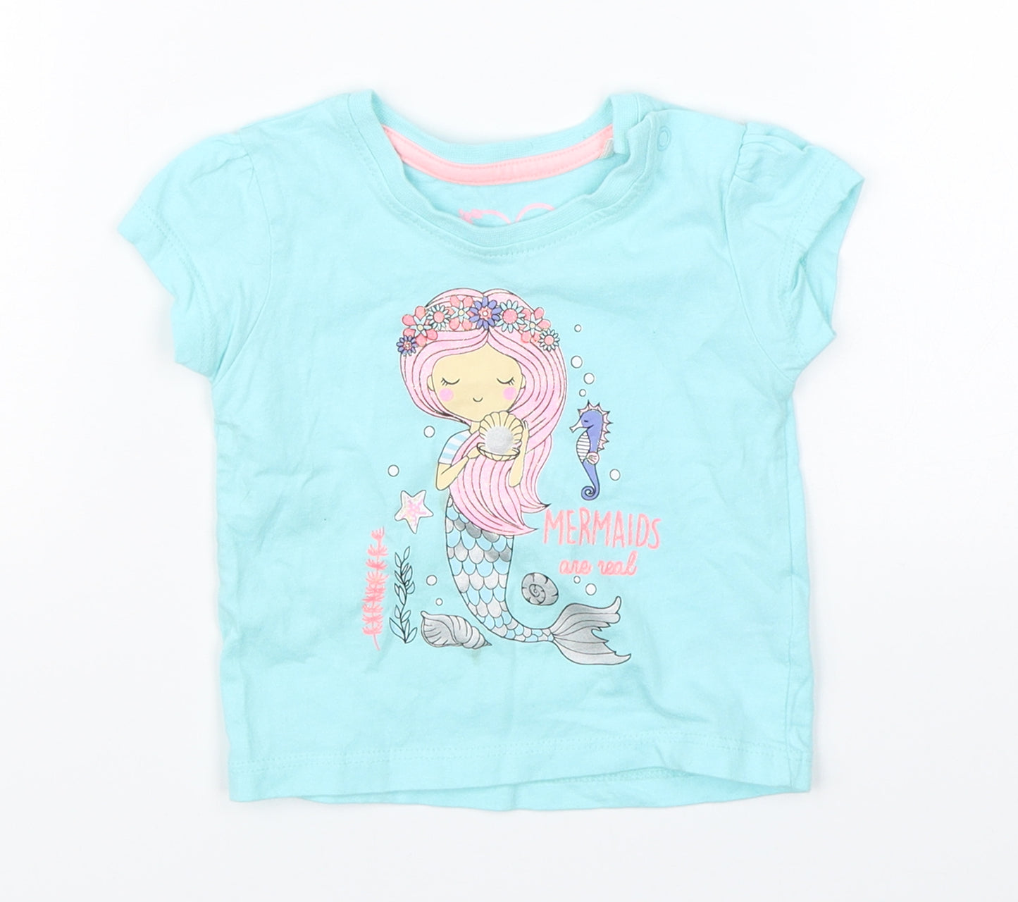Primark Girls Blue   Basic T-Shirt Size 3-6 Months
