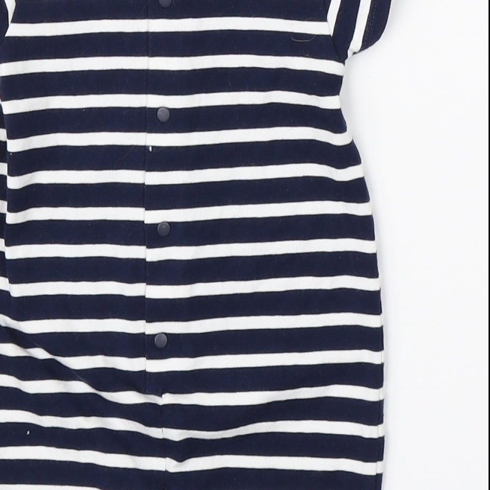 Patachou Baby Blue Striped  Romper One-Piece Size 6-9 Months