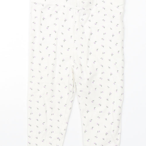 TU Girls White Polka Dot   Pyjama Pants Size 6-9 Months