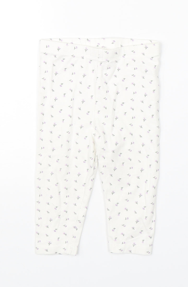 TU Girls White Polka Dot Pyjama Pants Size 6-9 Months