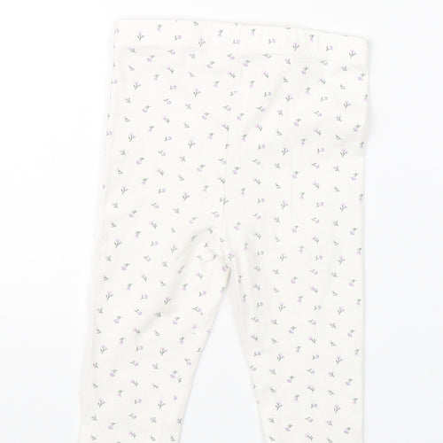 TU Girls White Polka Dot   Pyjama Pants Size 6-9 Months