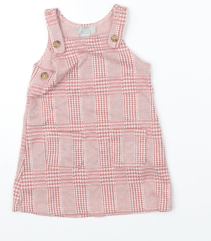 Primark Girls Pink Houndstooth  A-Line  Size 9-12 Months