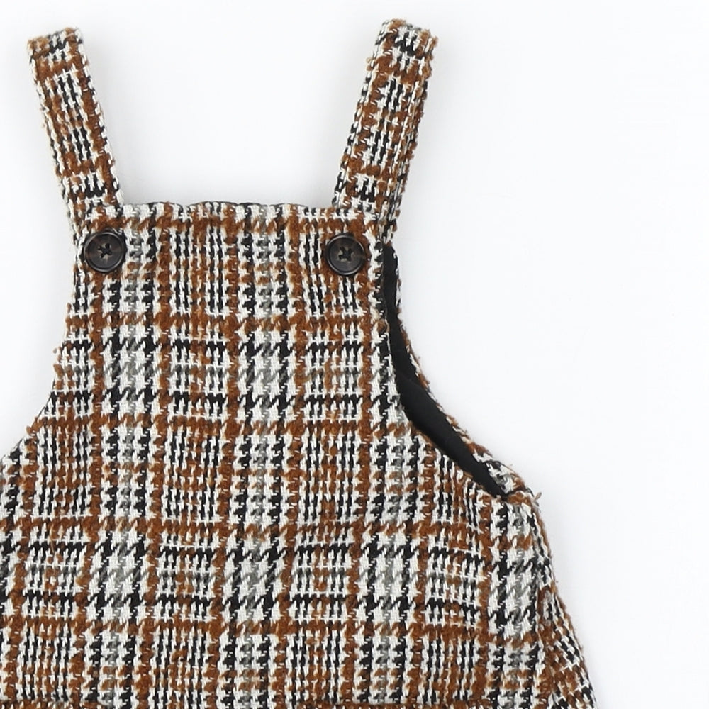 NEXT Girls Brown Check  A-Line  Size 12-18 Months