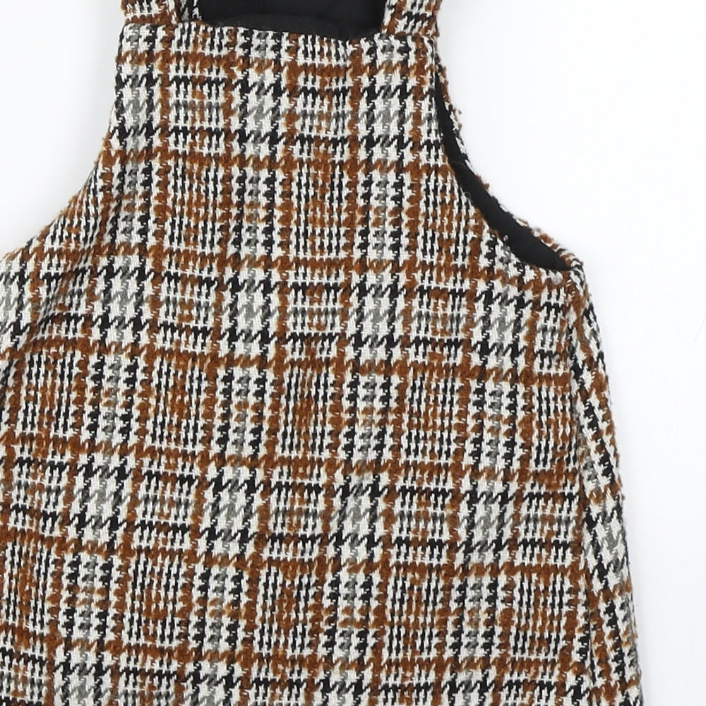 NEXT Girls Brown Check  A-Line  Size 12-18 Months