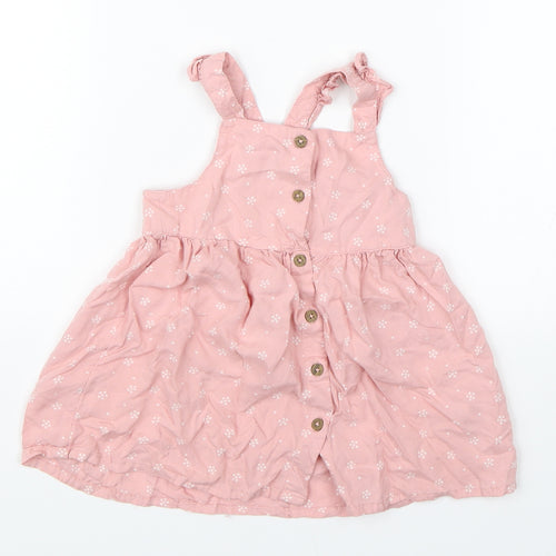 F&F Girls Pink Floral  Shift  Size 9-12 Months