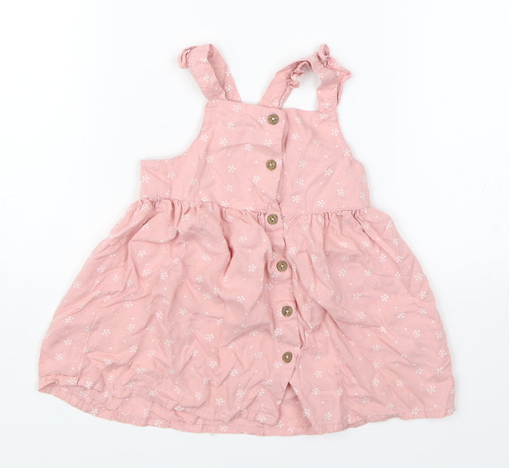 F&F Girls Pink Floral  Shift  Size 9-12 Months
