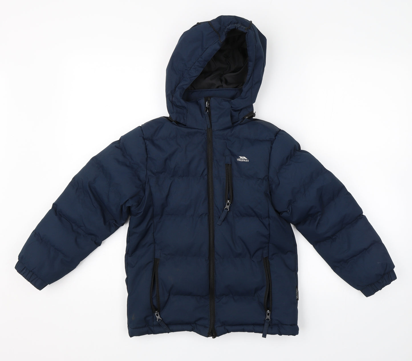 Tresspas Boys Blue   Rain Coat Coat Size 5-6 Years