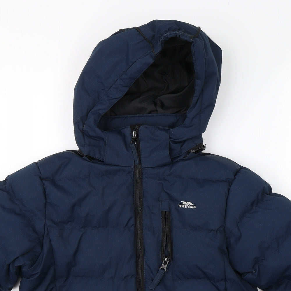 Tresspas Boys Blue   Rain Coat Coat Size 5-6 Years
