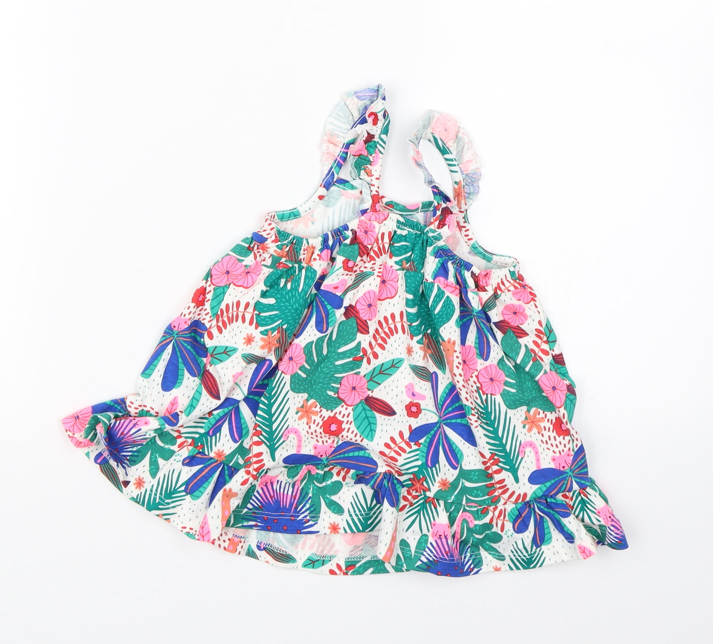 F&F Girls Multicoloured Floral  Shift  Size 3-6 Months