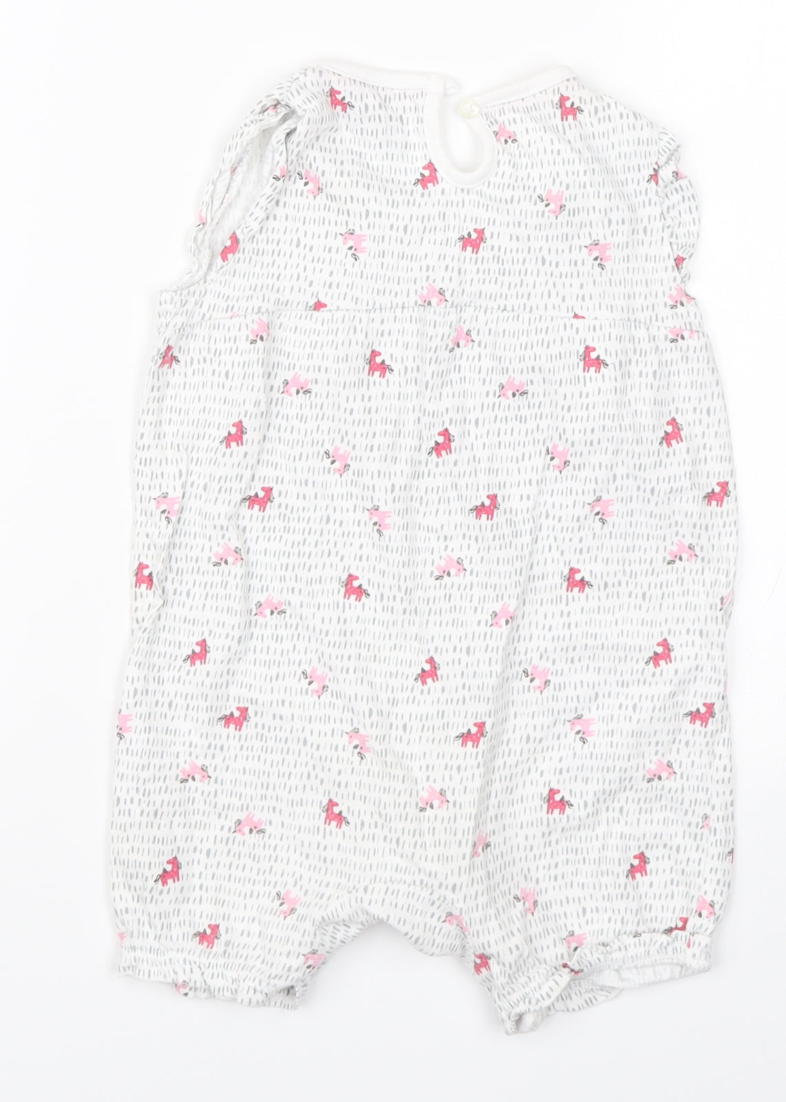 F&F Girls White   Romper One-Piece Size 12-18 Months
