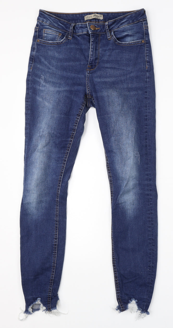 Denim Co. Womens Blue Straight Jeans Size 10 L26 in