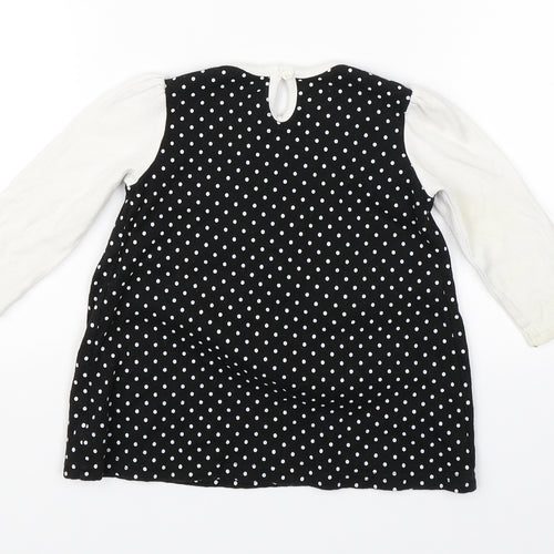 George Girls Black Polka Dot  A-Line  Size 9-12 Months