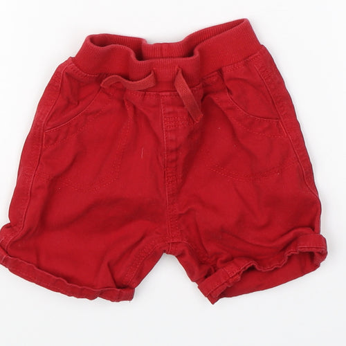 George Boys Red    Trousers Size 9-12 Months