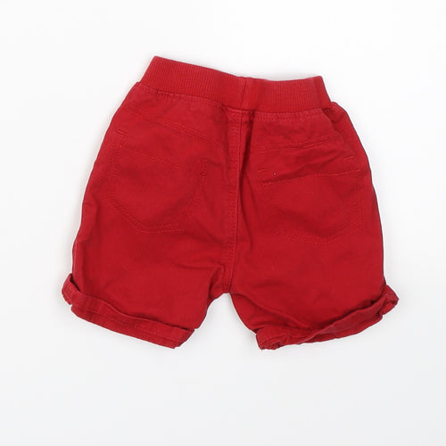 George Boys Red    Trousers Size 9-12 Months