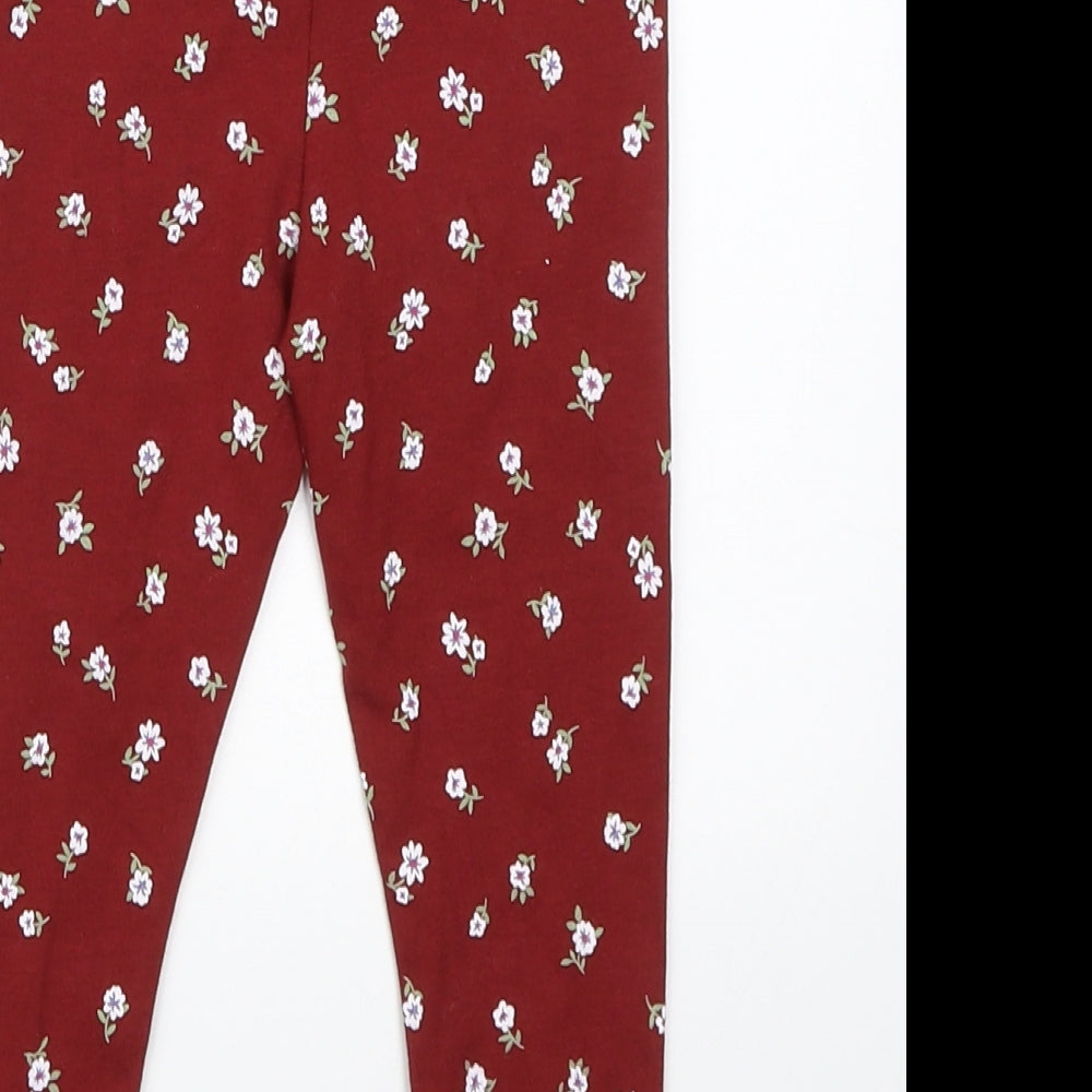 TU Girls Red Floral   Pyjama Pants Size 3 Years