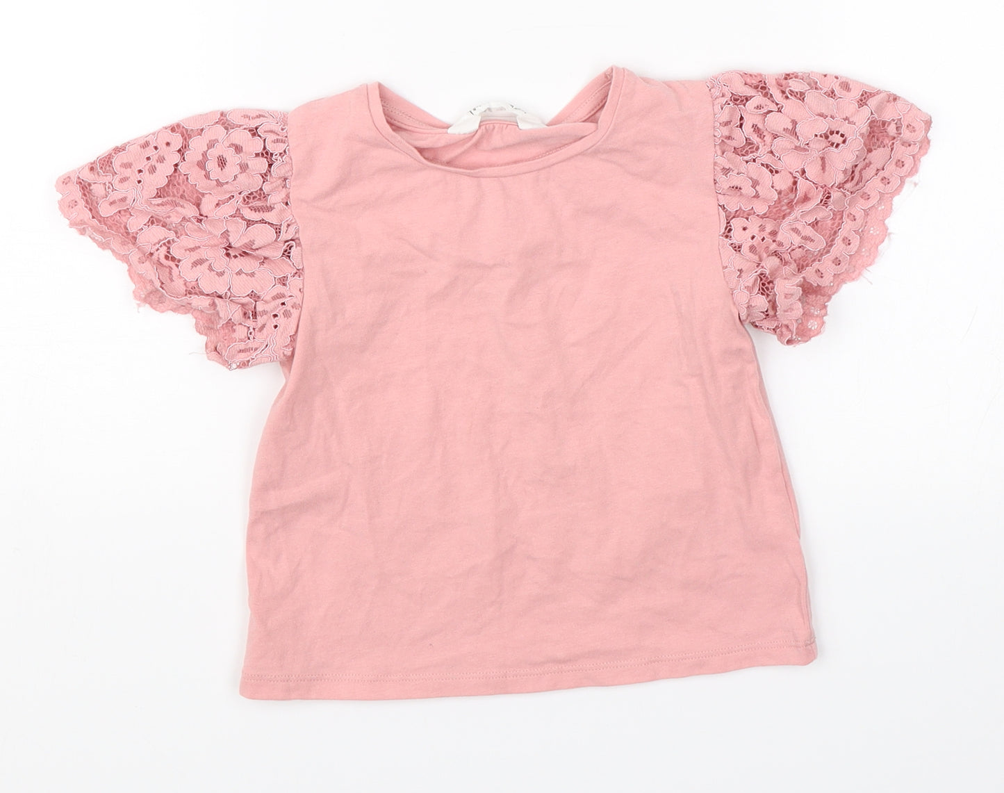 H&M Girls Pink   Basic T-Shirt Size 3-4 Years