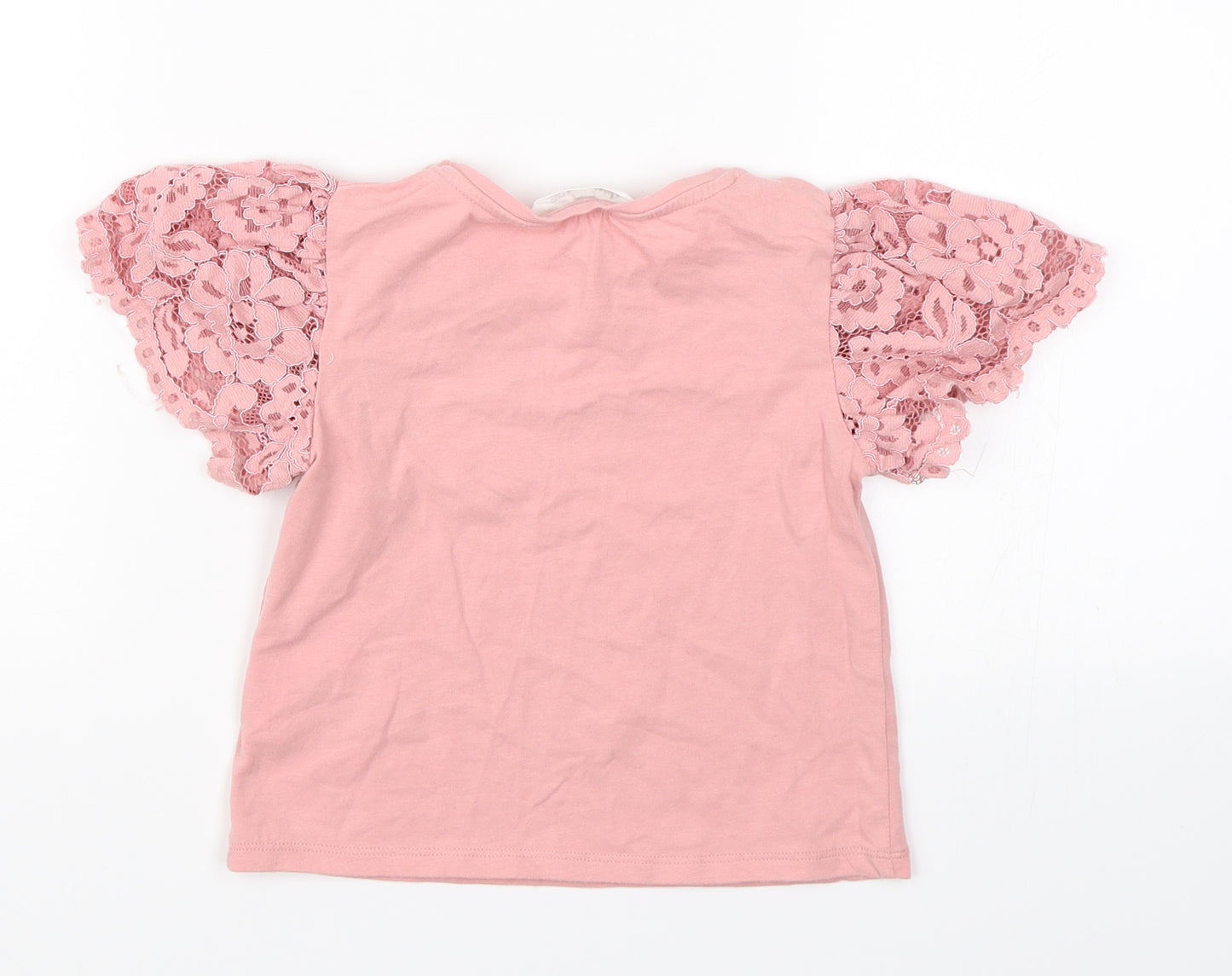 H&M Girls Pink   Basic T-Shirt Size 3-4 Years
