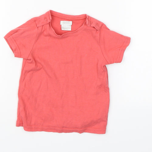 Mama & Papas Girls Pink   Basic T-Shirt Size 9-12 Months