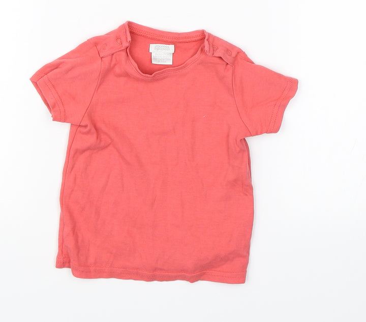 Mama & Papas Girls Pink Basic T-Shirt Size 9-12 Months