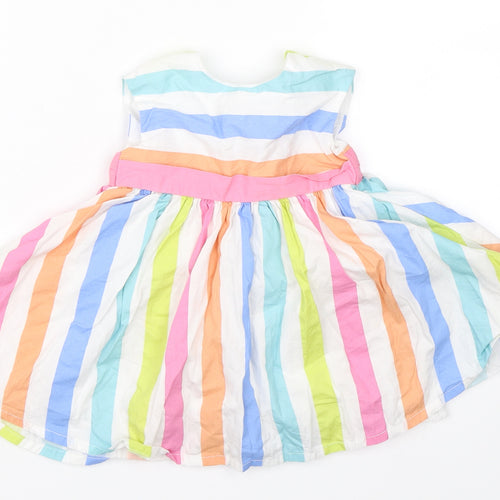 Preworn Girls Multicoloured Striped  Tutu Dress  Size 6-9 Months