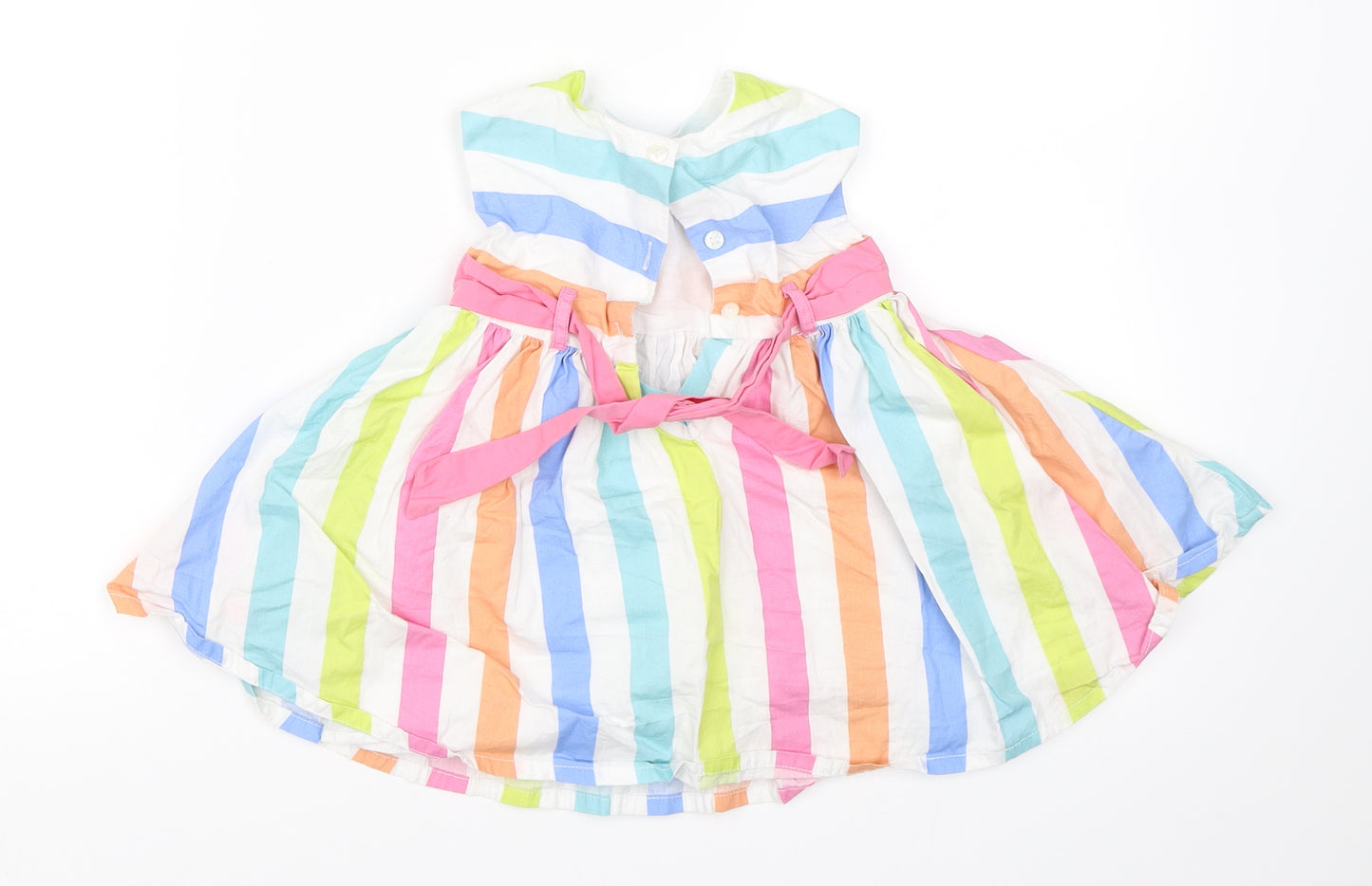 Preworn Girls Multicoloured Striped  Tutu Dress  Size 6-9 Months