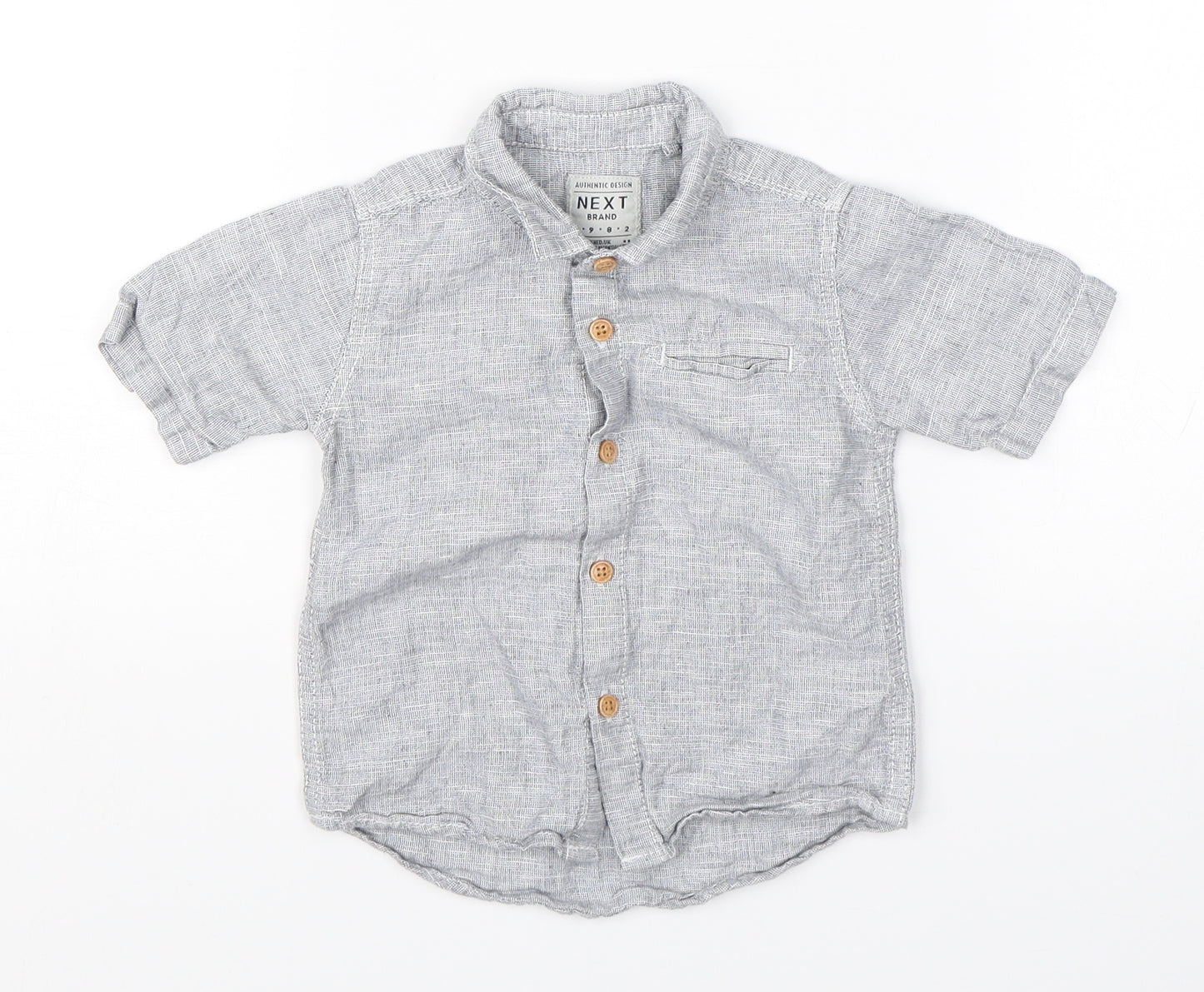 NEXT Boys Blue   Basic Button-Up Size 9-12 Months