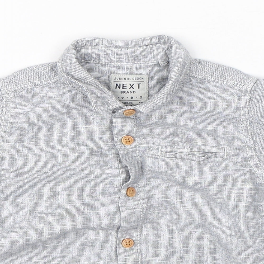 NEXT Boys Blue   Basic Button-Up Size 9-12 Months