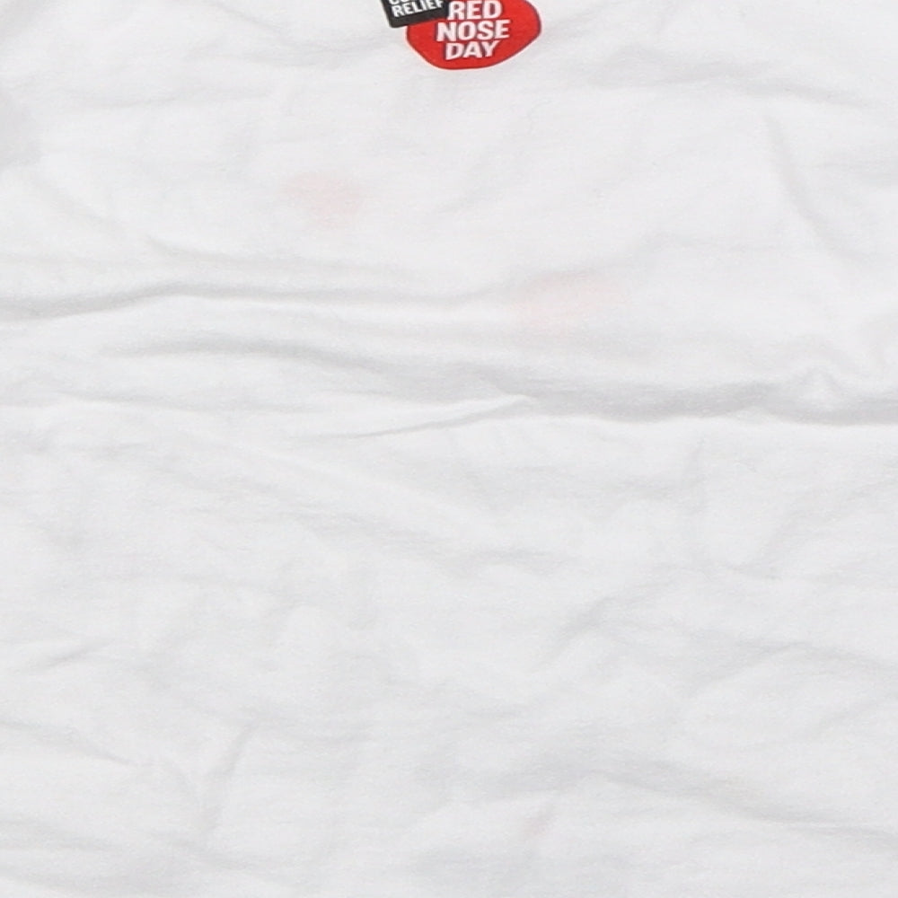 Comic Relief Boys White   Basic T-Shirt Size 3-4 Years  - Disney